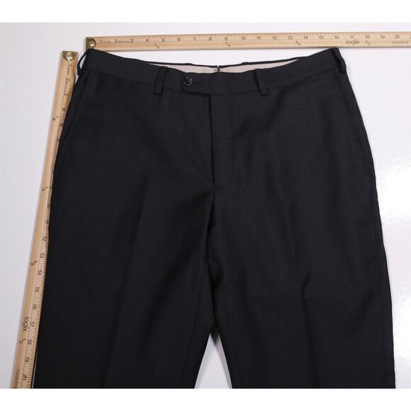 Suitsupply Brescia Charcoal Gray Flat Front Wool Dress Pants Trousers 32x32 - Picture 4 of 6